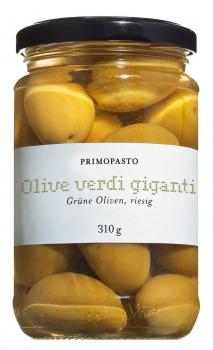 grüne extragroße Oliven mit Stein, 300 g